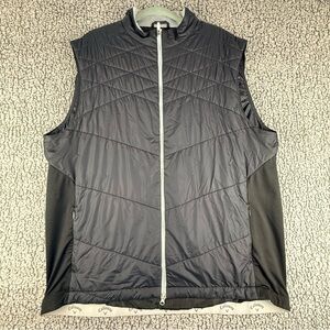 Callaway Golf Vest Mens XXL Black Zip Pockets Stretch Panels.Missing SZ Tag READ